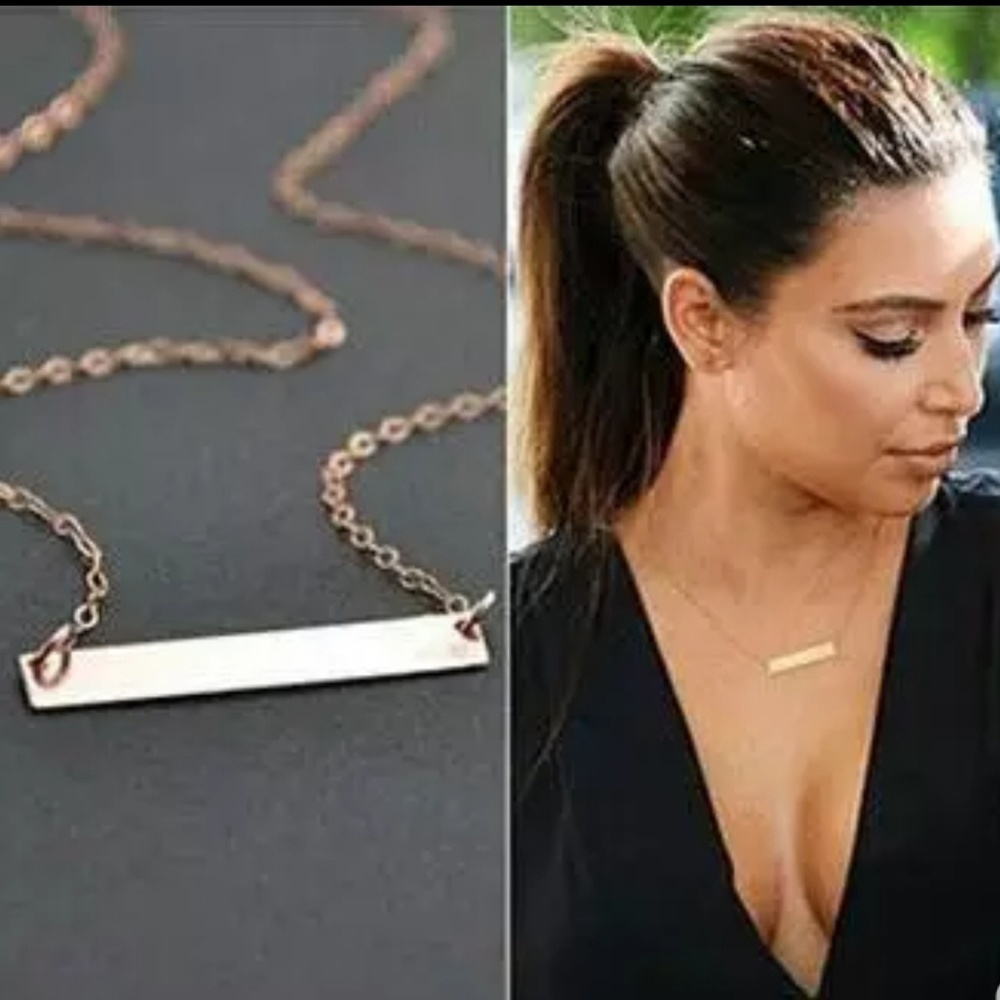 Gold bar Trendy Necklace